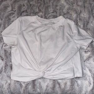 twist front tie crop top